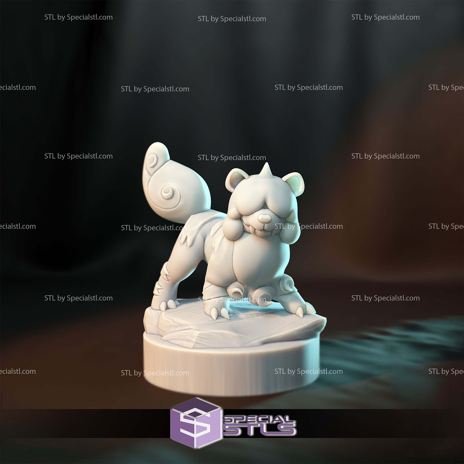 Pokemon Rock Wolf Hisuian Arcanine 3D Printer Files STL Model — view 2