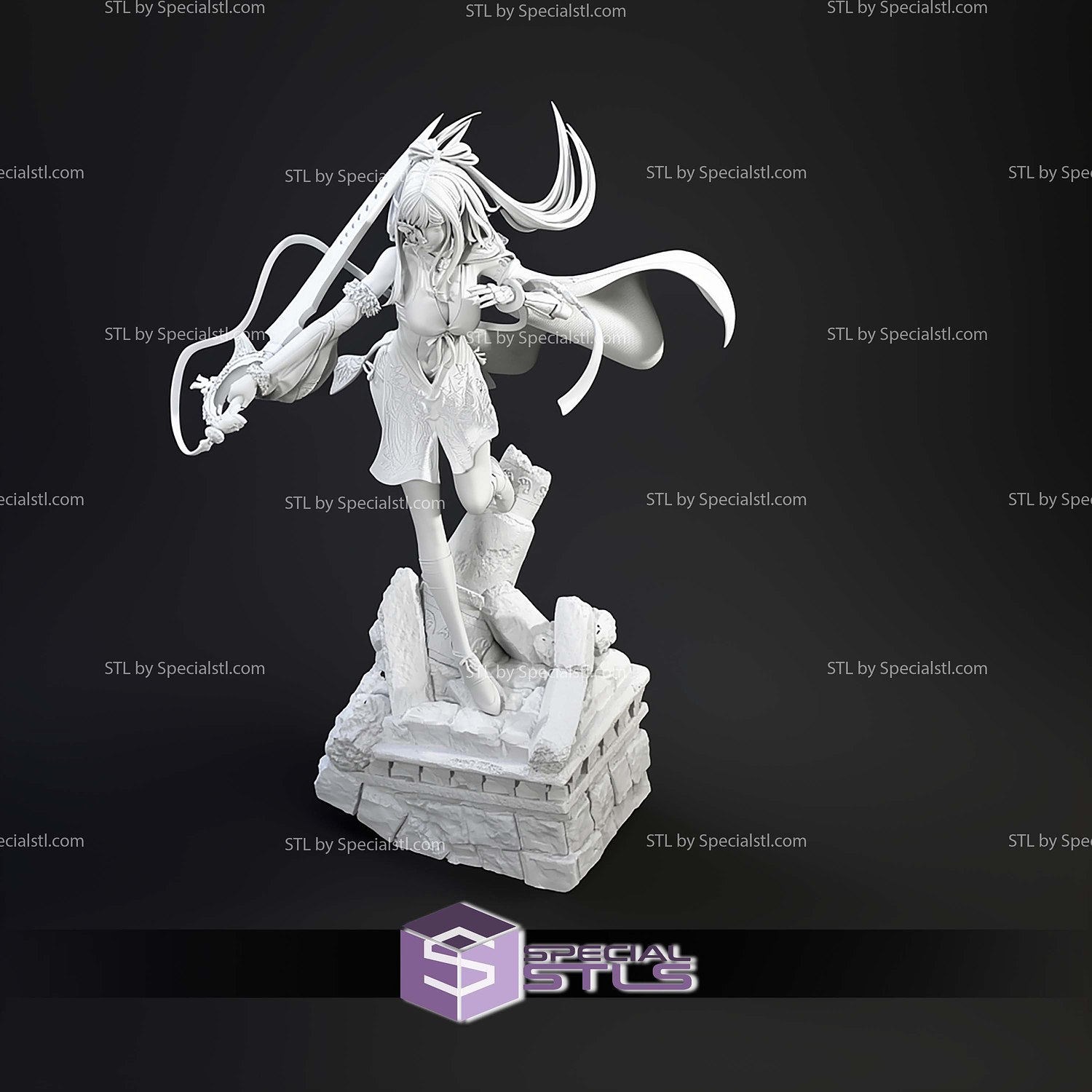 Zero Drakengard 319mm STL Files 3D Model — view 7
