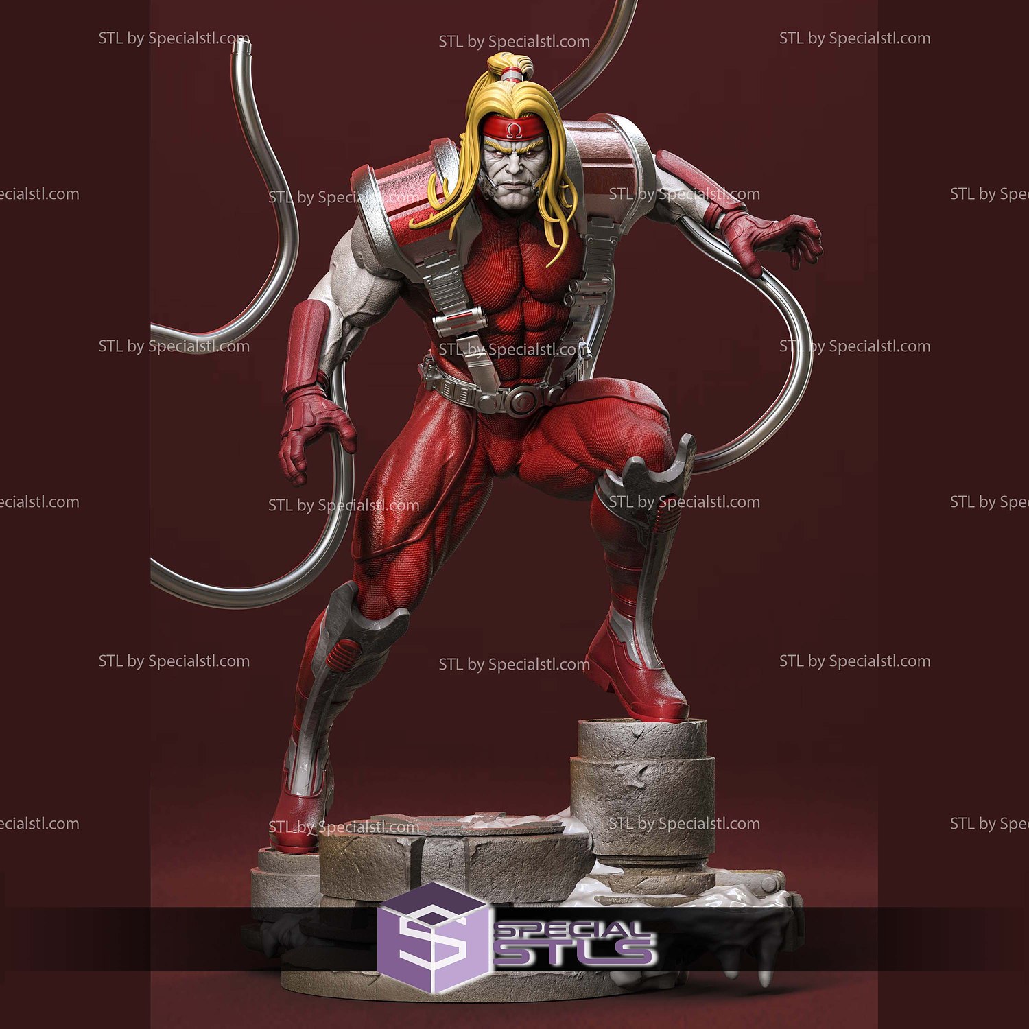 Omega Red 340mm STL Files 3D Model — view 2