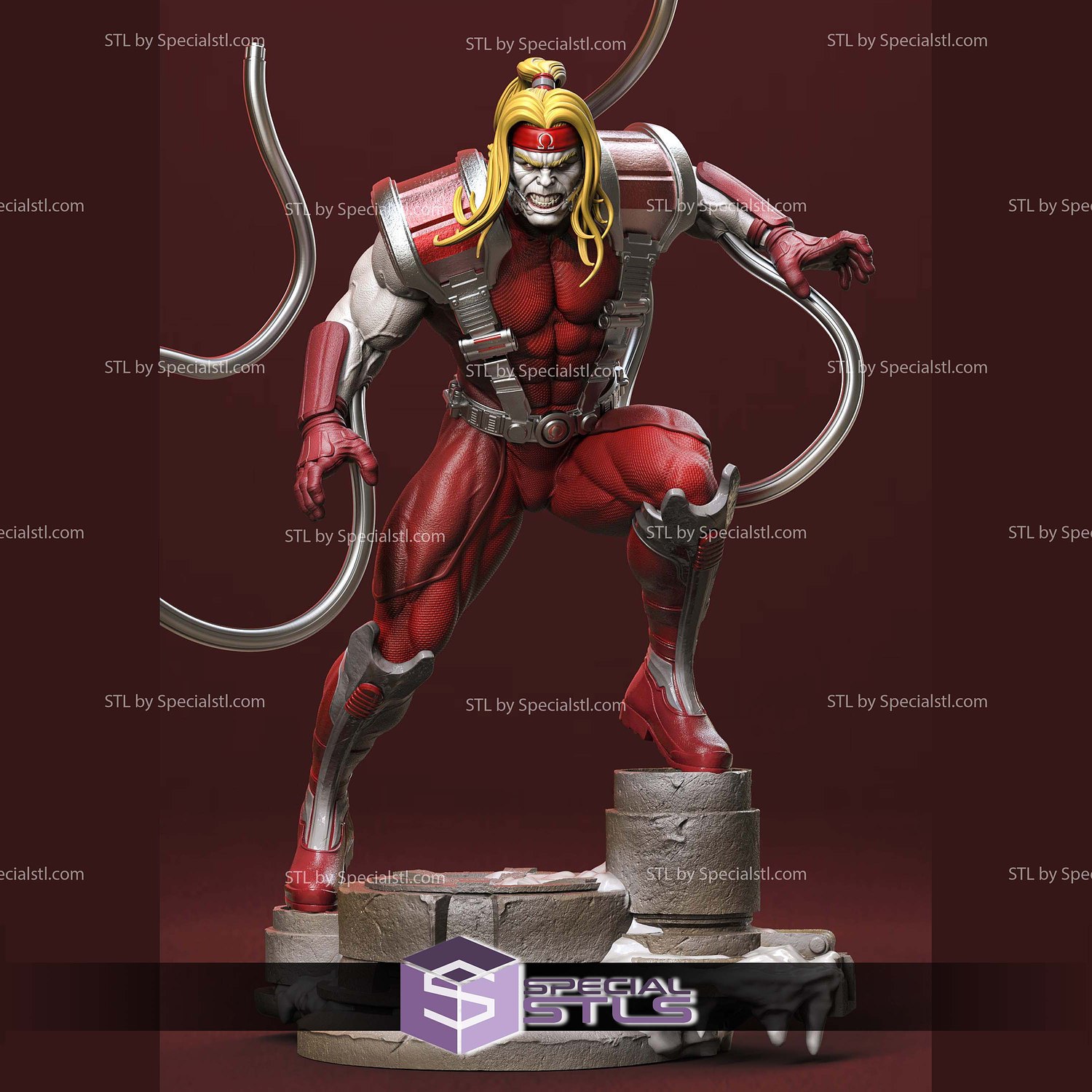 Omega Red 340mm STL Files 3D Model — view 3