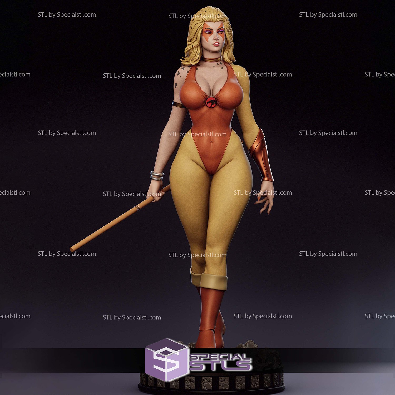 Cheetara Static Pose STL Files 3D Model — view 2
