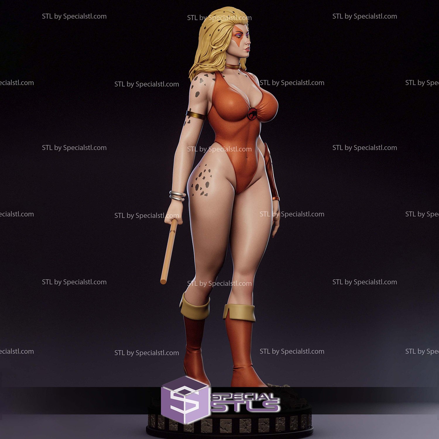 Cheetara Static Pose STL Files 3D Model — view 4