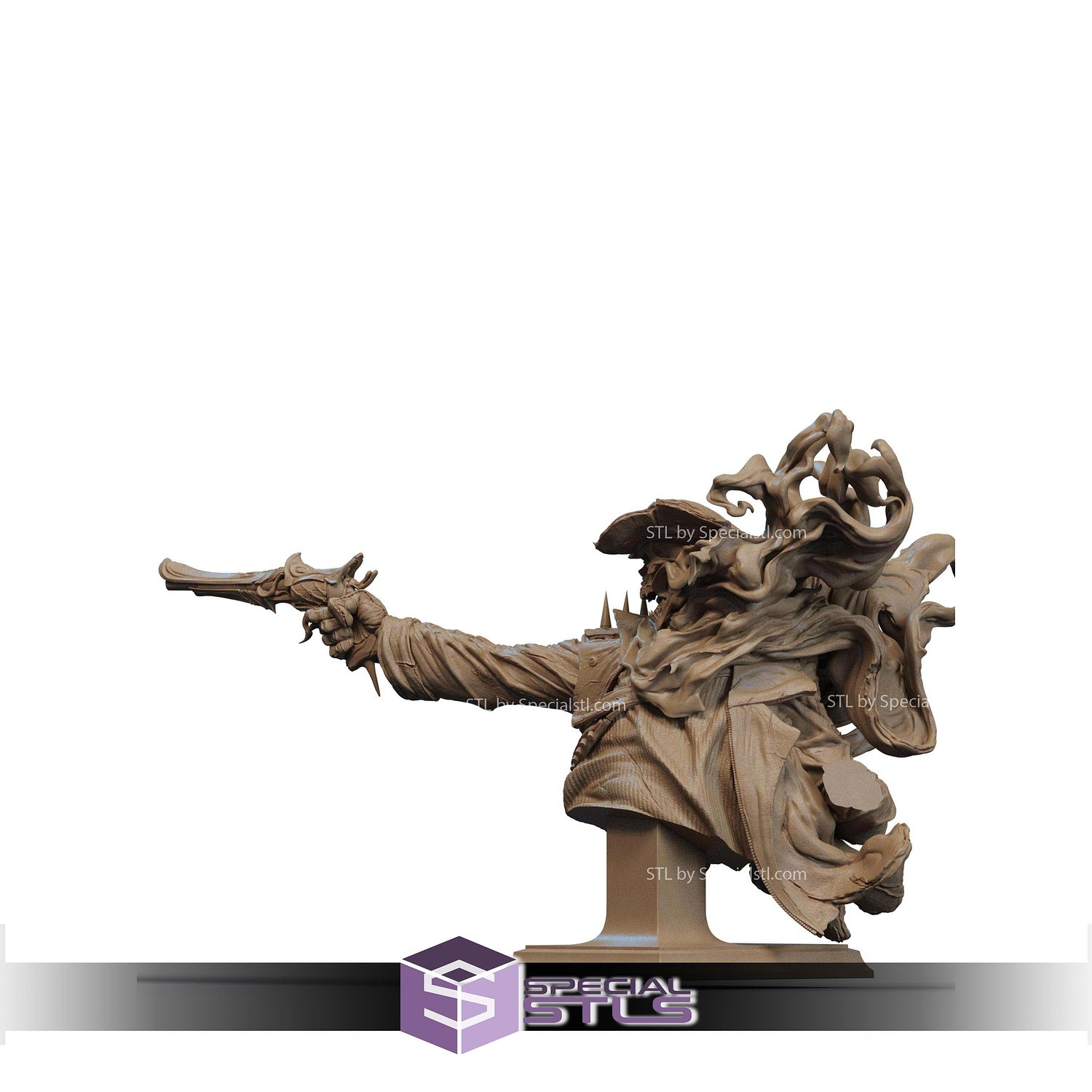 Carter Slade Caretaker Ghost Rider Bust STL Files 3D Model — view 2