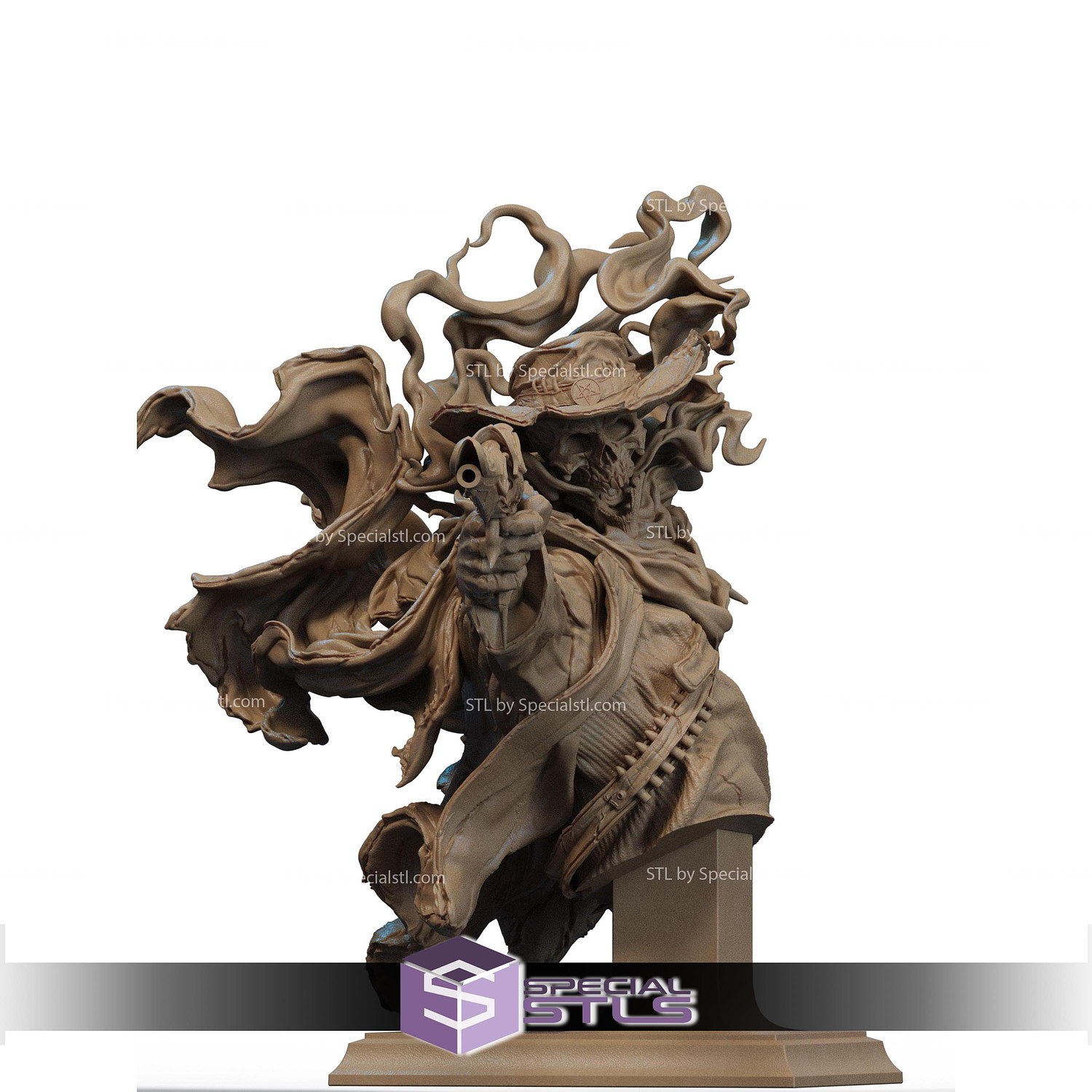 Carter Slade Caretaker Ghost Rider Bust STL Files 3D Model — view 3