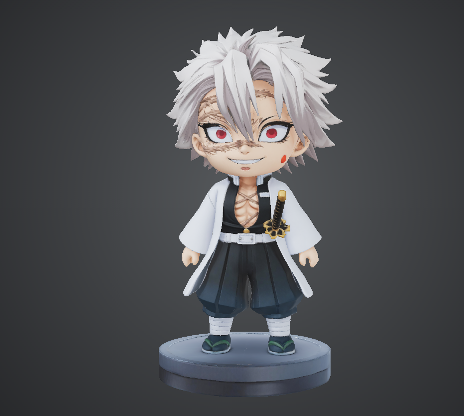 Sanemi Shinazugawa / Demon Slayer 3D STL Model — view 4
