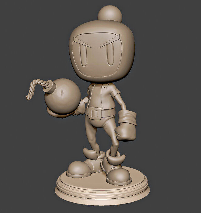 Bomberman 3D STL Model — view 5