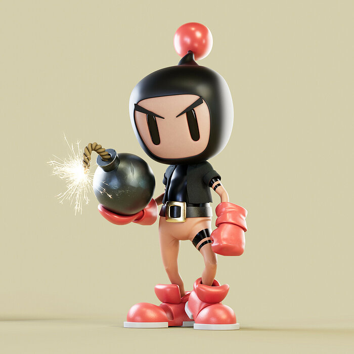 Bomberman 3D STL Model — view 6