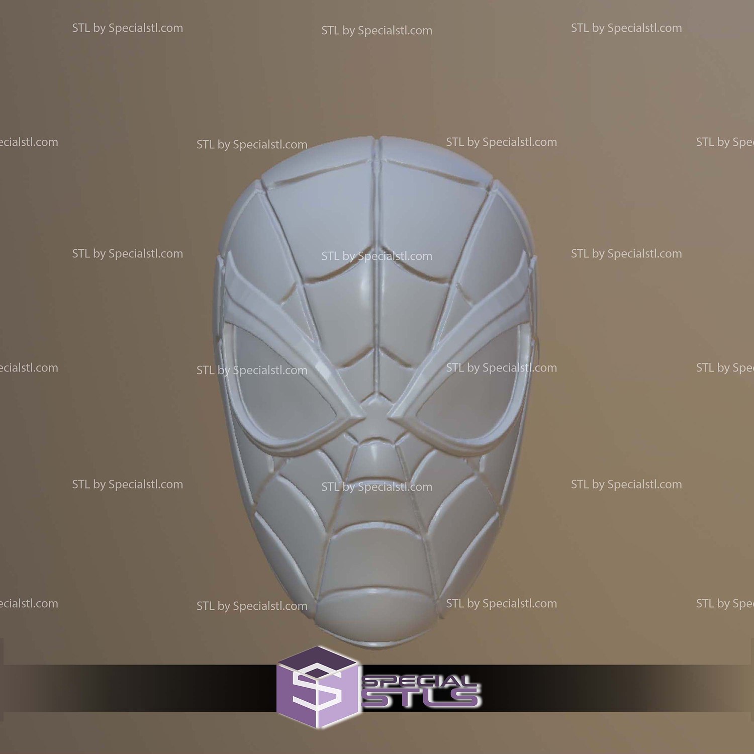 Custom Head STL Spiderman PS4 3D Model — view 2