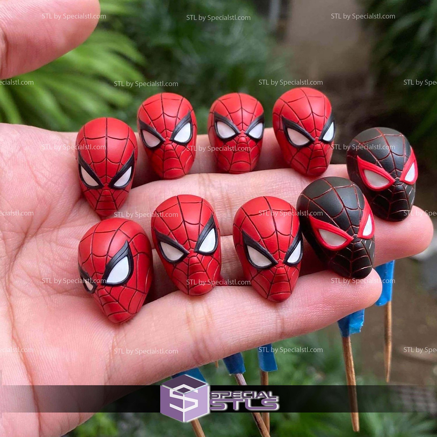 Custom Head STL Spiderman PS4 3D Model — view 4