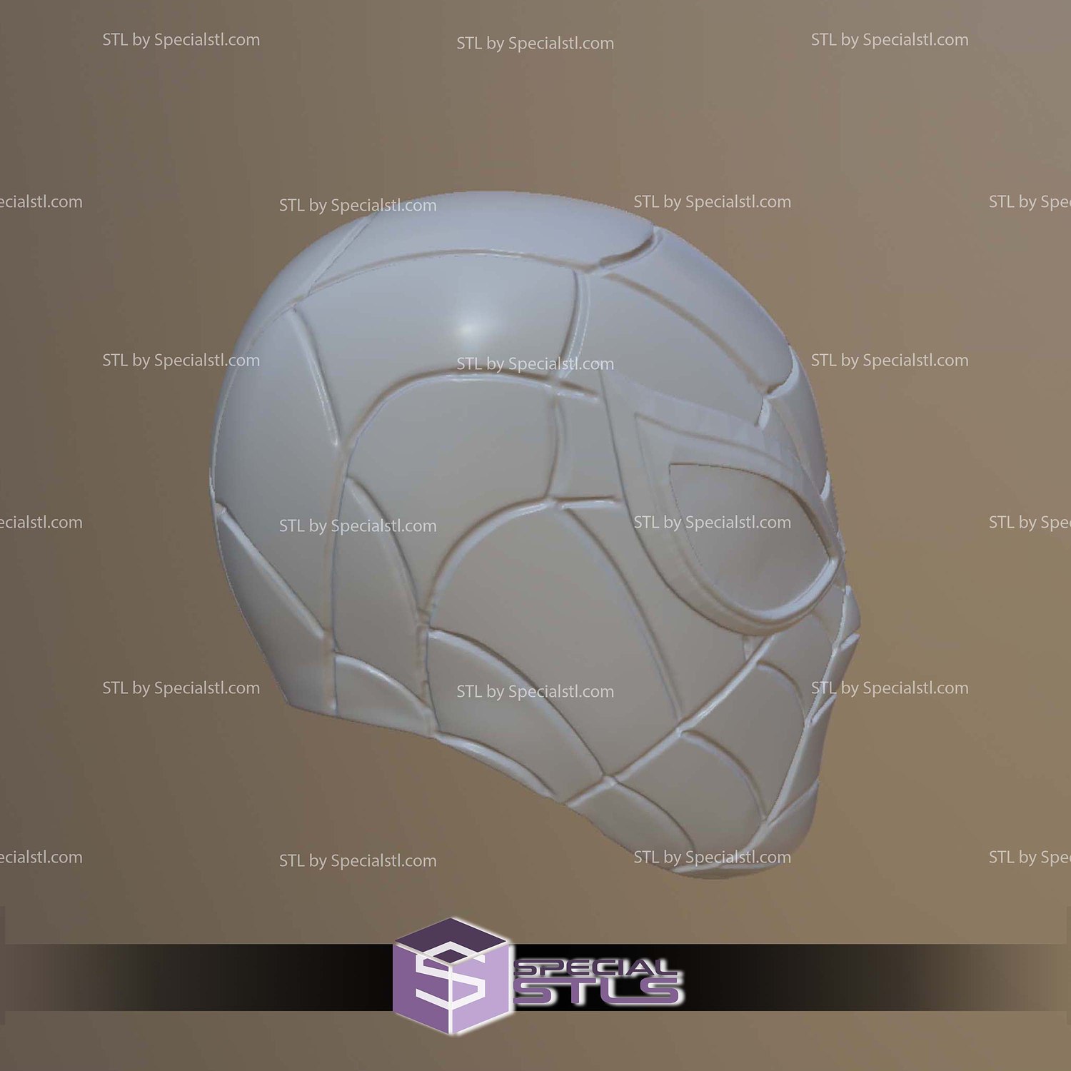 Custom Head STL Spiderman PS4 3D Model — view 7