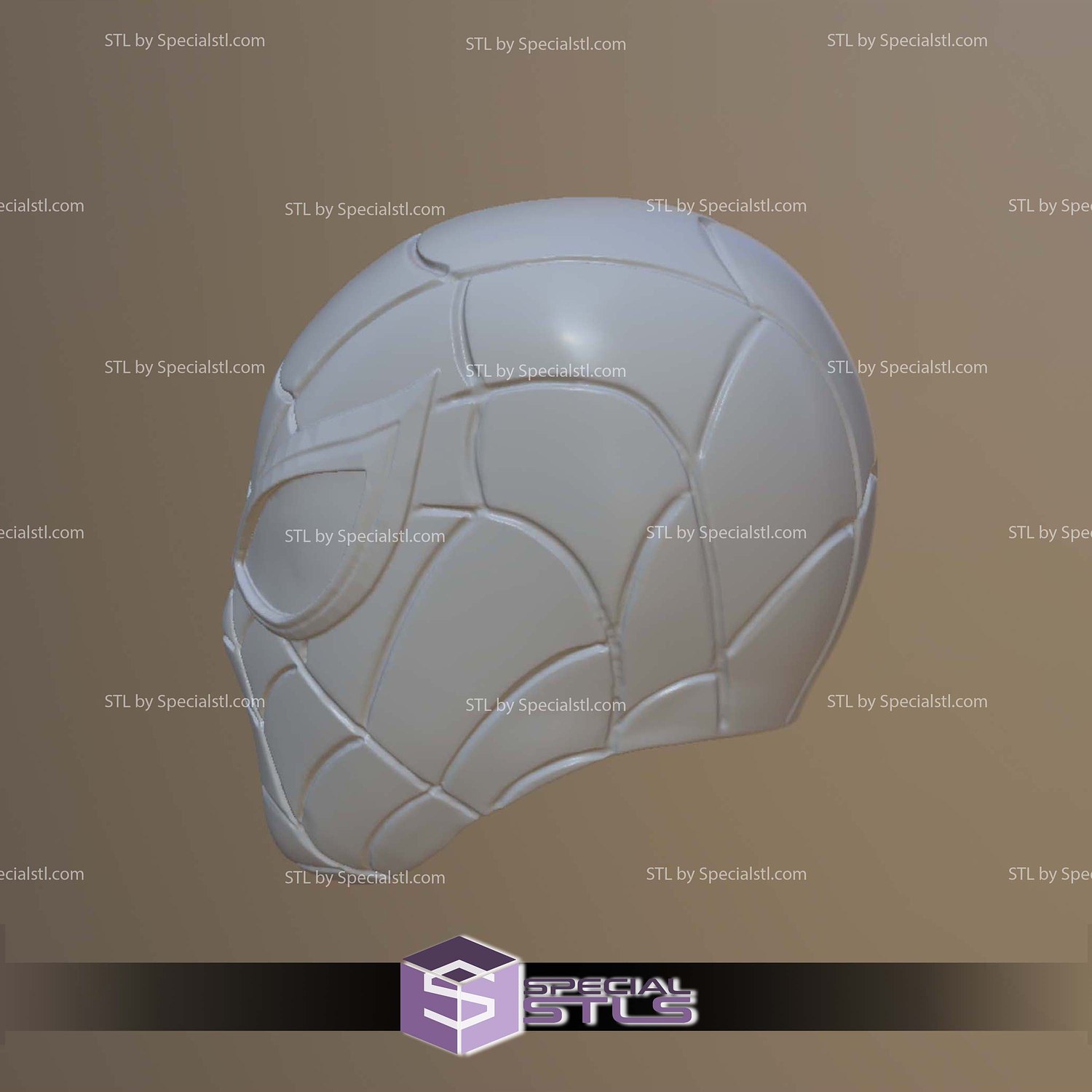 Custom Head STL Spiderman PS4 3D Model — view 8