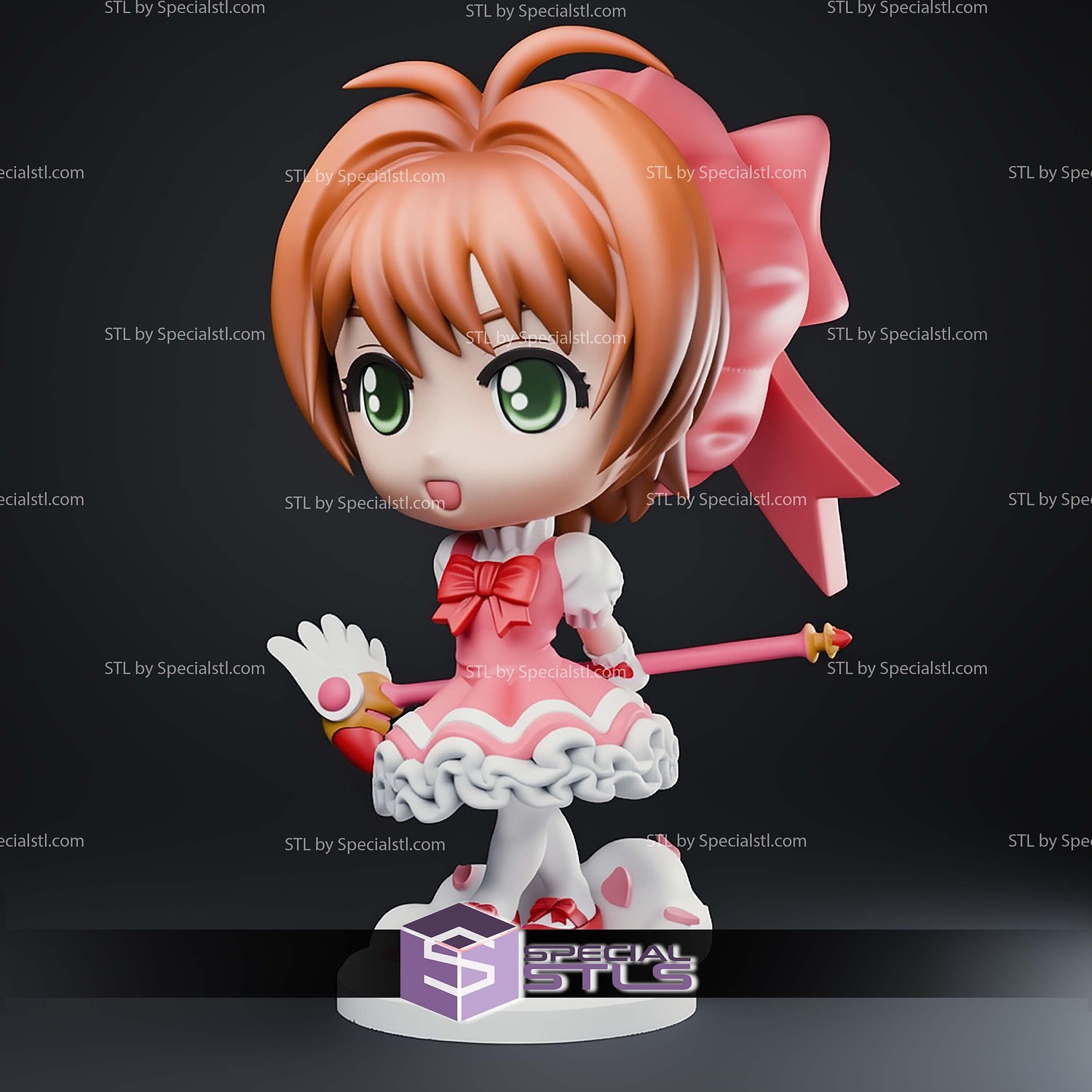 Sakura Cardcaptors Chibi 121mm STL Files 3D Model — view 2