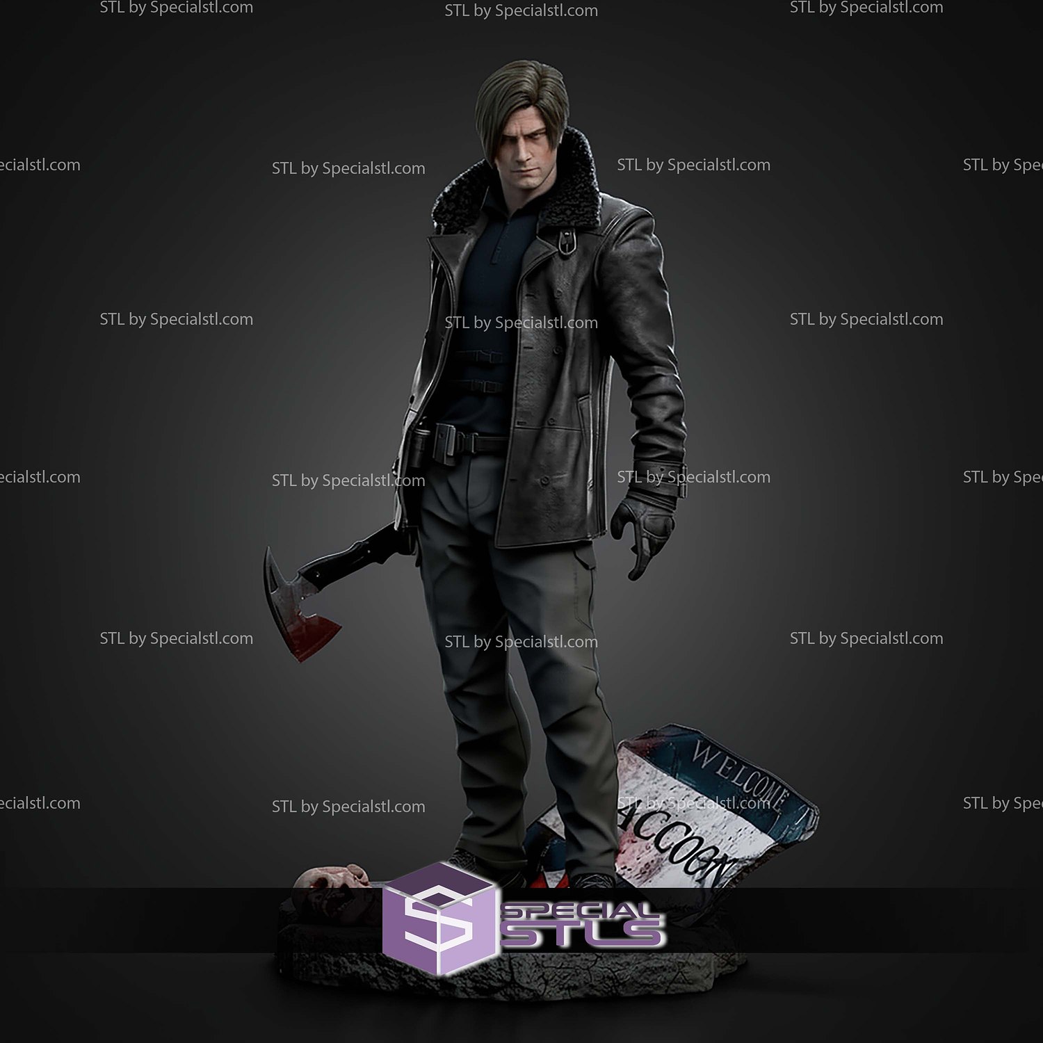Leon S Kennedy Ultimate Survivor Raccoon City STL Files 3D Model — view 3