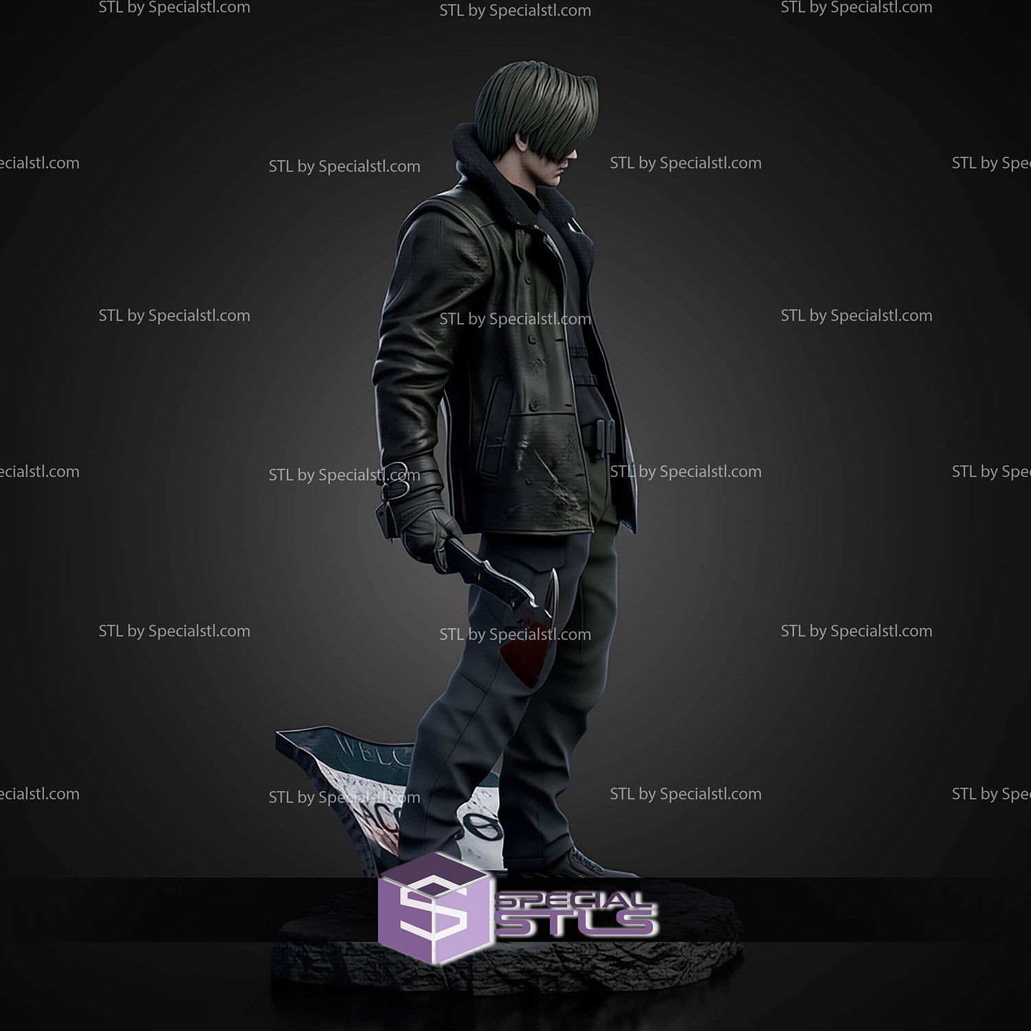 Leon S Kennedy Ultimate Survivor Raccoon City STL Files 3D Model — view 4