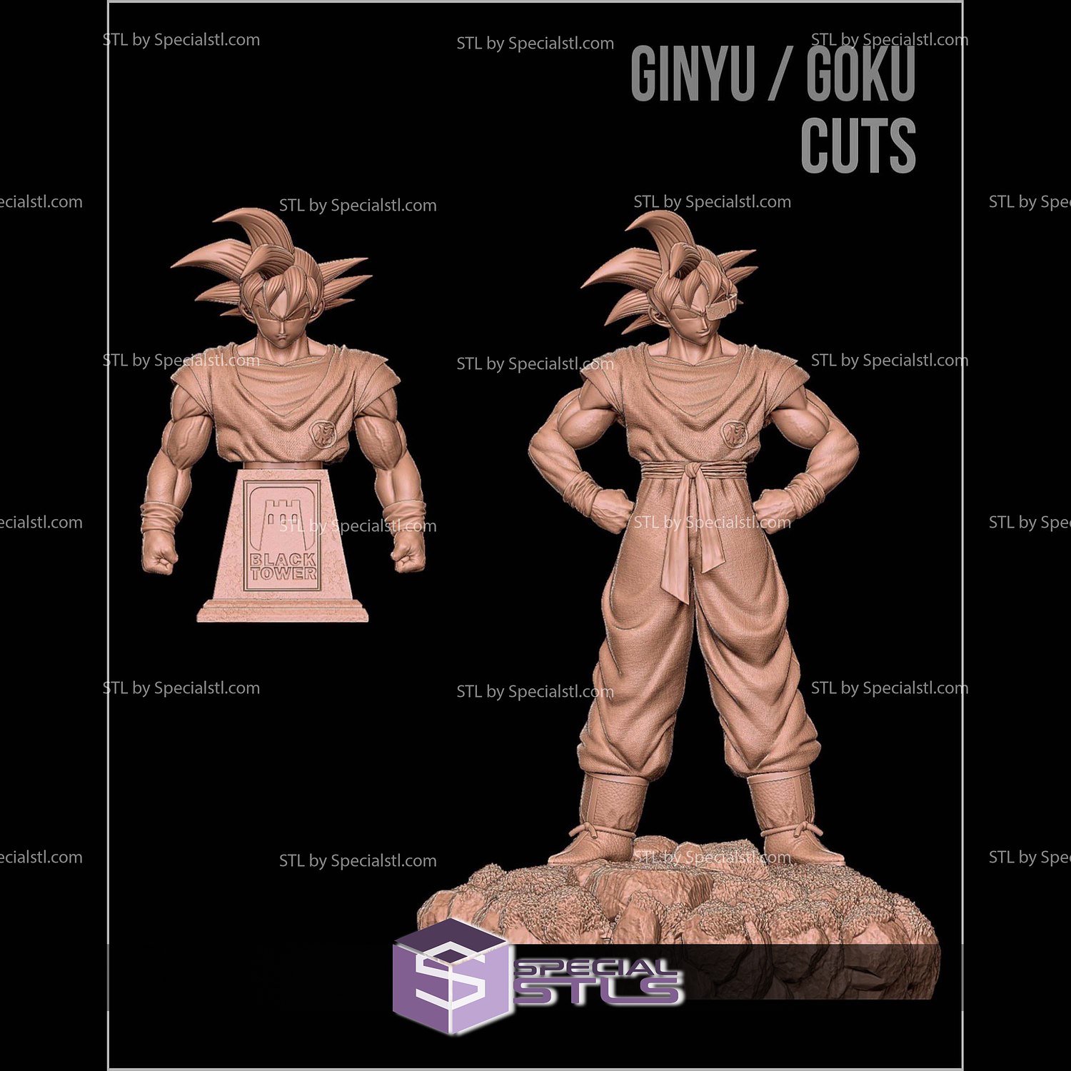 Goku Ginyu Force Dragonball 3D Printer Files STL Model — view 2