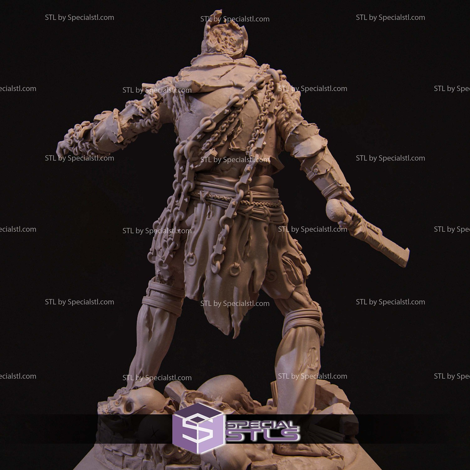 Undead Fighter 3D Printer Files STL Model — view 2