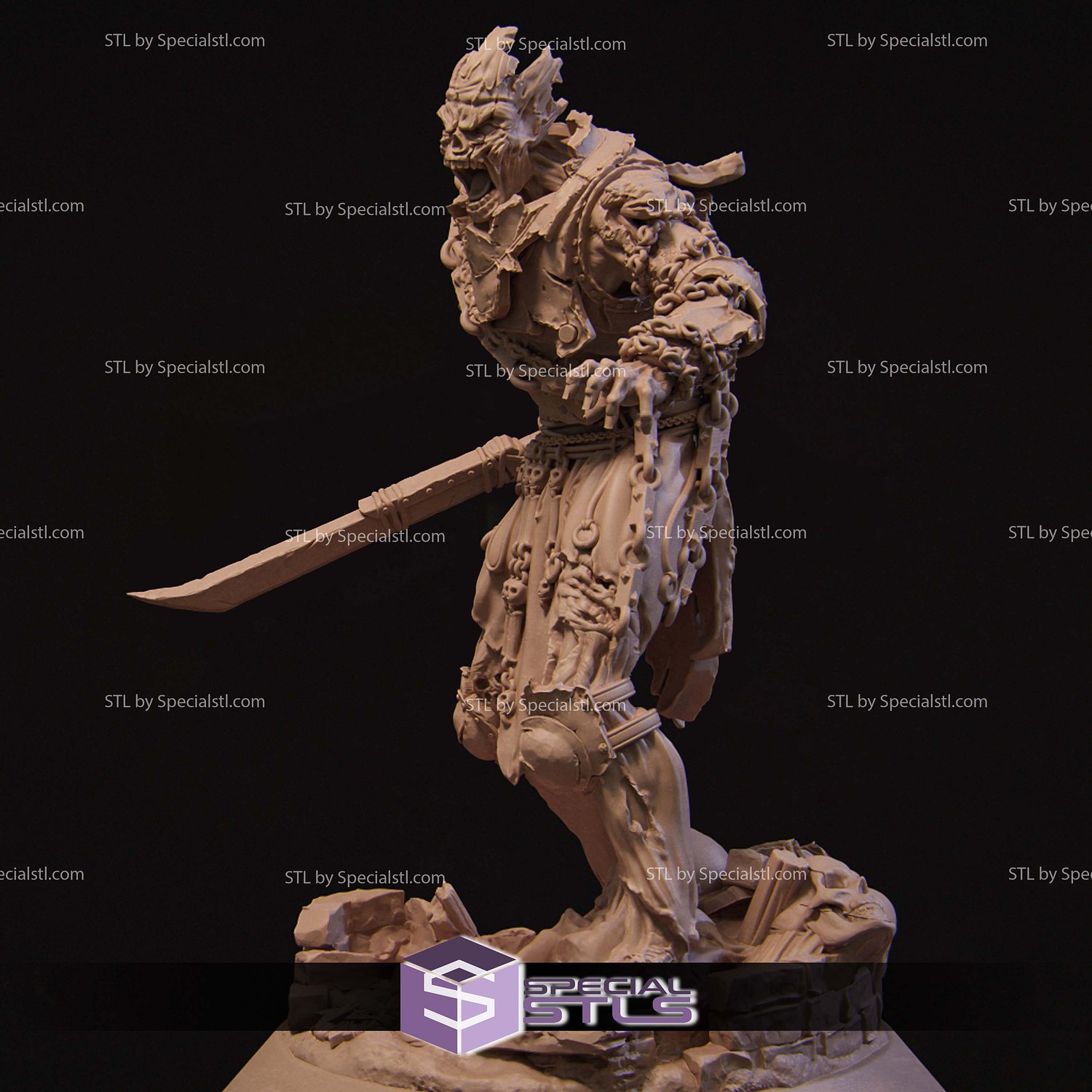 Undead Fighter 3D Printer Files STL Model — view 3