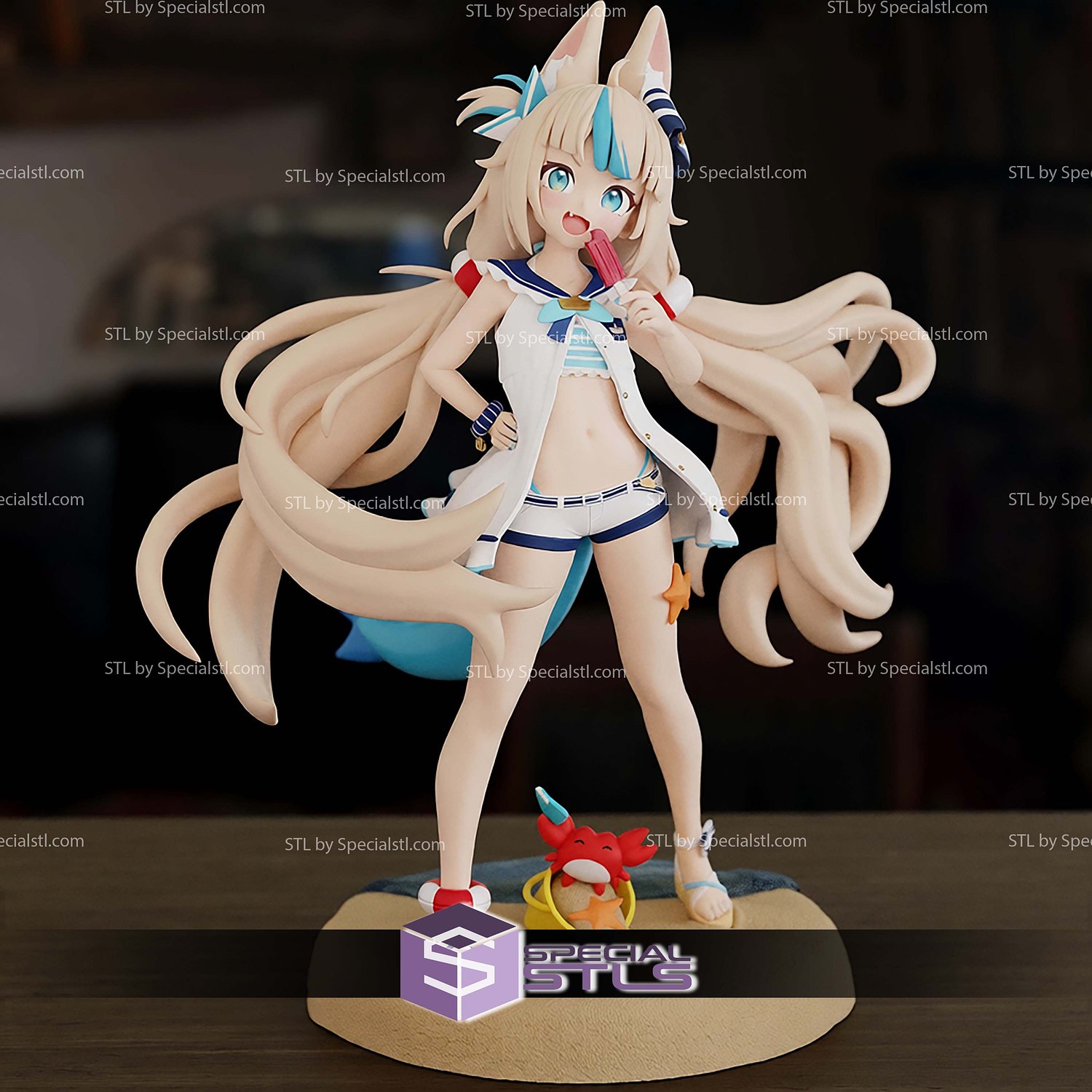 Sameko Saba Vtuber STL Files 3D Model — view 2