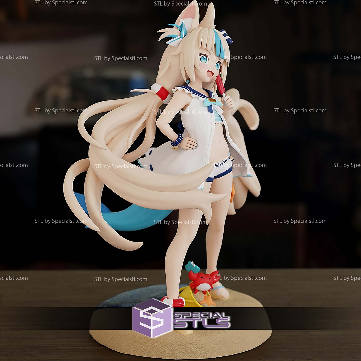 Sameko Saba Vtuber STL Files 3D Model — view 3