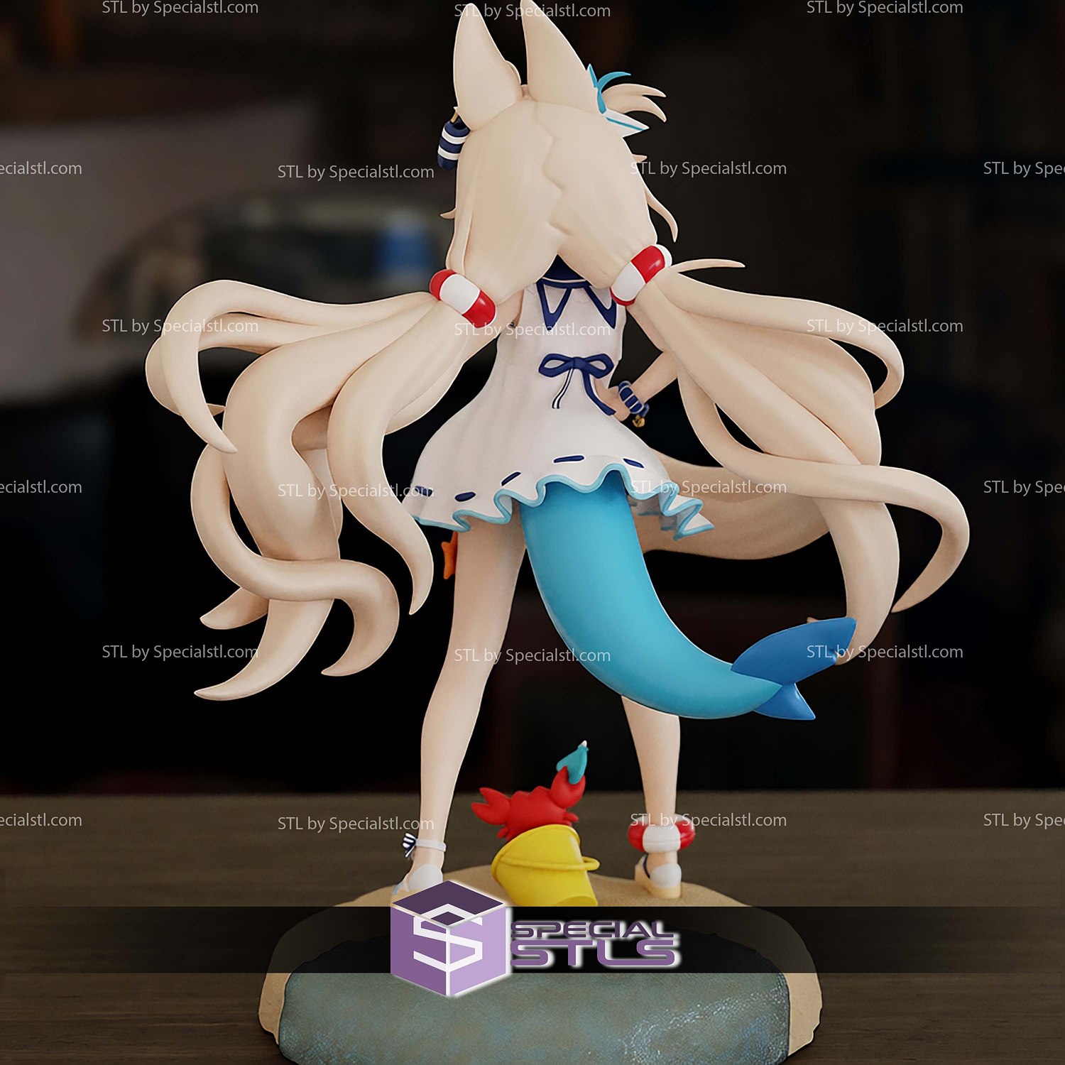 Sameko Saba Vtuber STL Files 3D Model — view 4