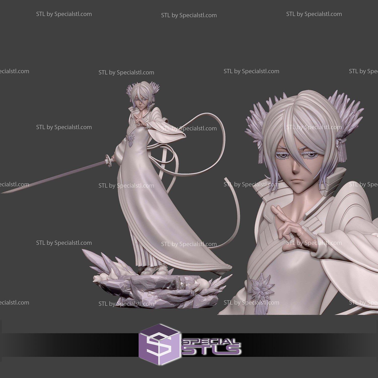 Kuchiki Rukia Bankai V2 3D Printer Files STL Model — view 7