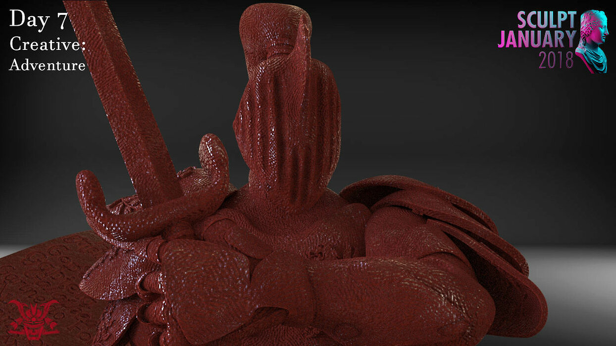 Stylized Fantasy Knight Timelapse and Model 3D ZTL Model — view 2