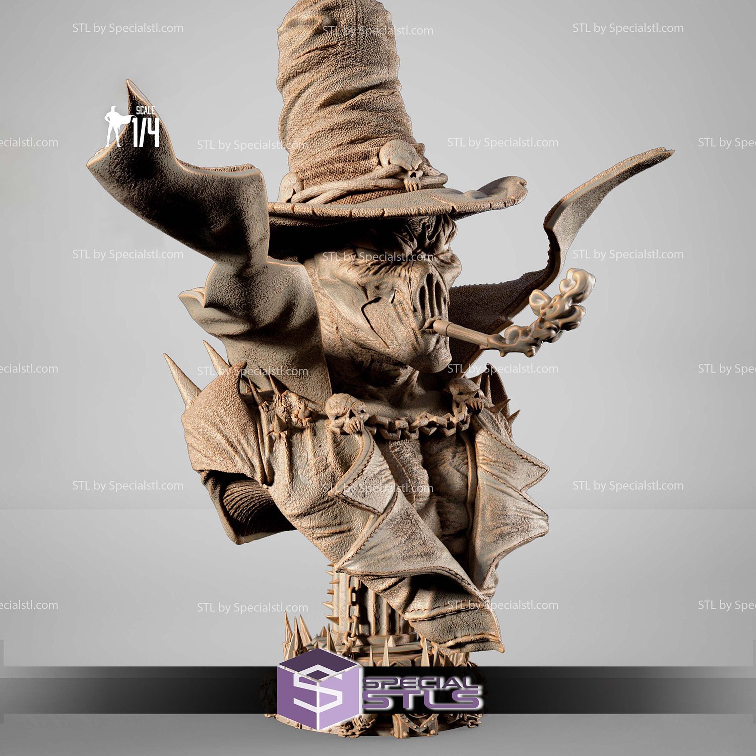 Gunslinger Spawn Portrait Bust Sculptures 3D Printing STL Model — view 2
