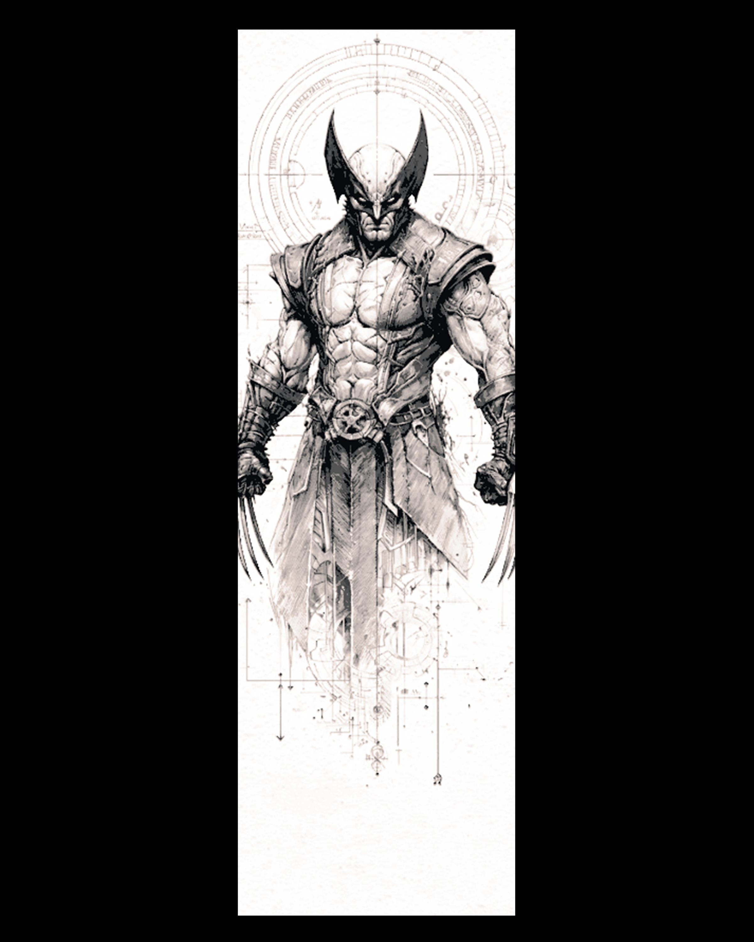 fanart sketches of marvel heroes -Wolverine, Deadpool and Doctor Strange - Bookmarks 3D STL Model