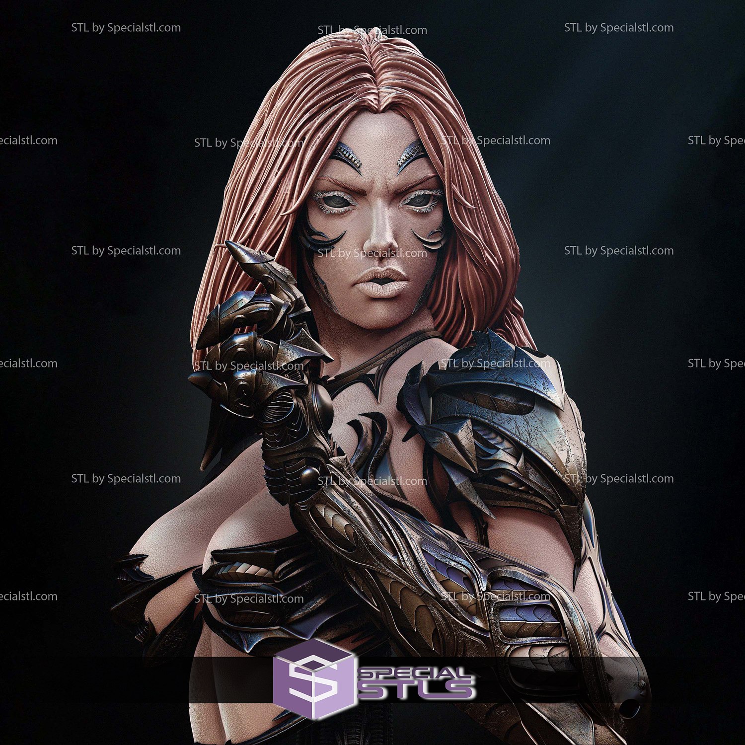 Witchblade 2024 Bust 3D Printer Files STL Model — view 2