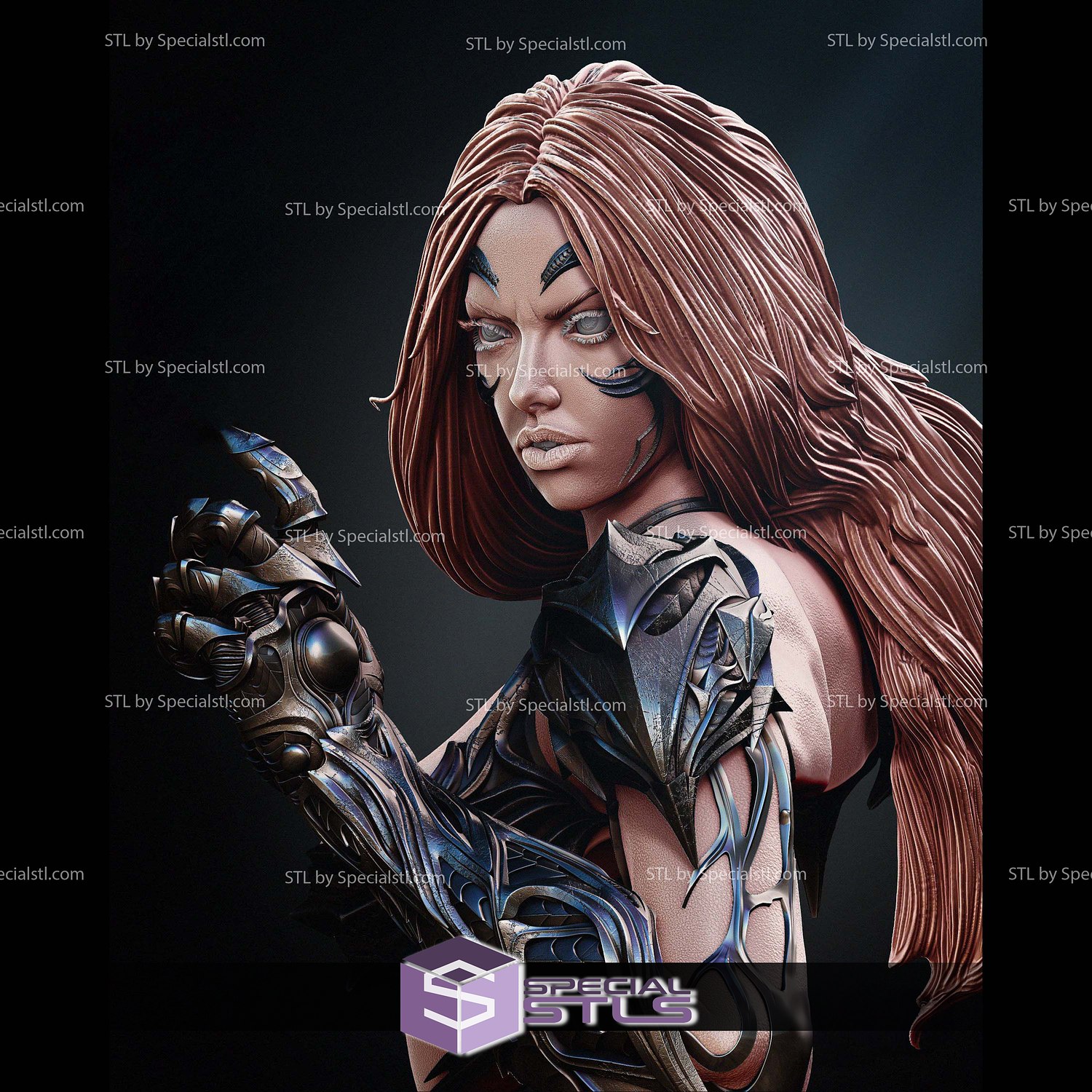 Witchblade 2024 Bust 3D Printer Files STL Model — view 3
