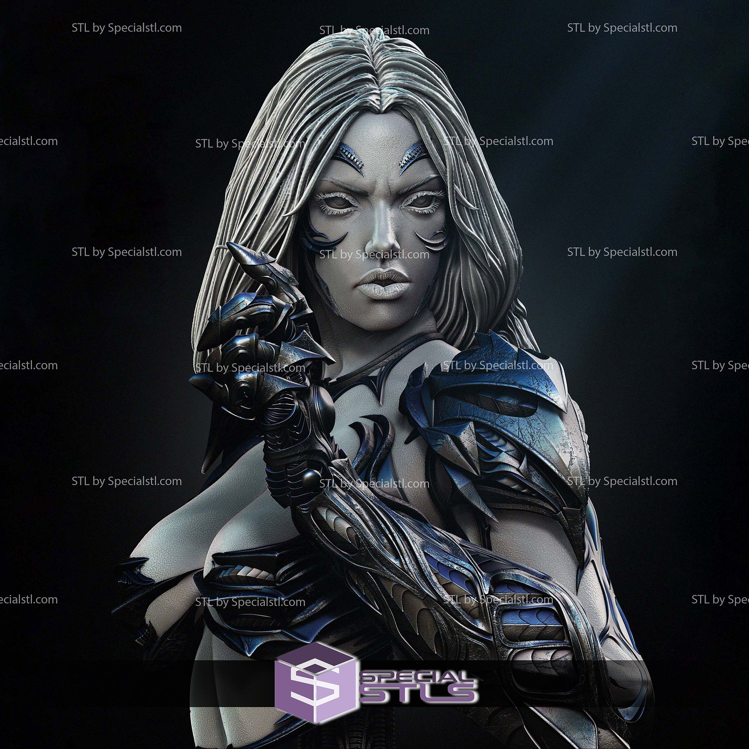 Witchblade 2024 Bust 3D Printer Files STL Model — view 6