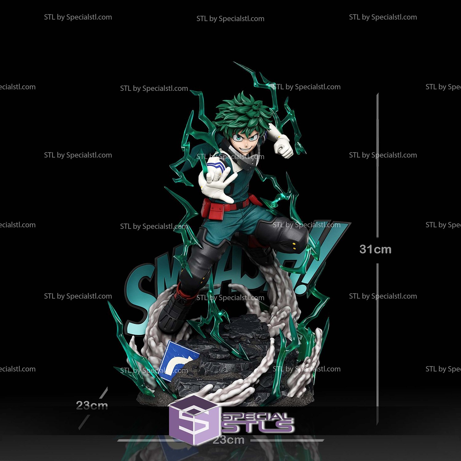 Izuku Midoriya Allmight Power 3D Printer Files STL Model — view 5