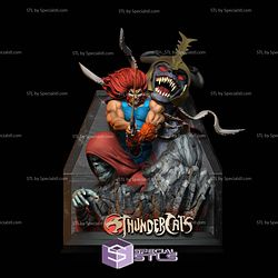 Thundercats Diorama Mumm Ra and Lion O STL Files 3D Model