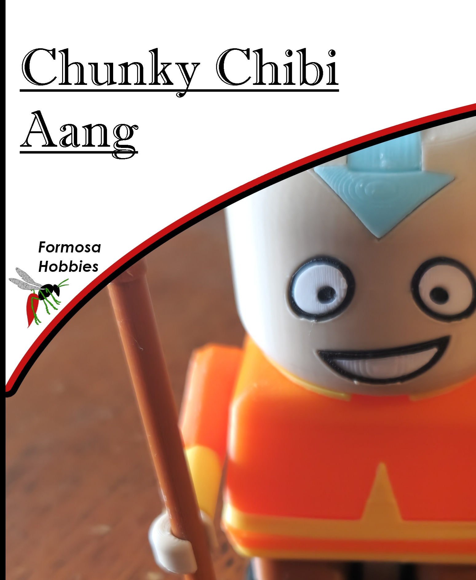 Aang the Last Airbender Chunky Chibi | No support, No AMS, No glue 3D STL Model