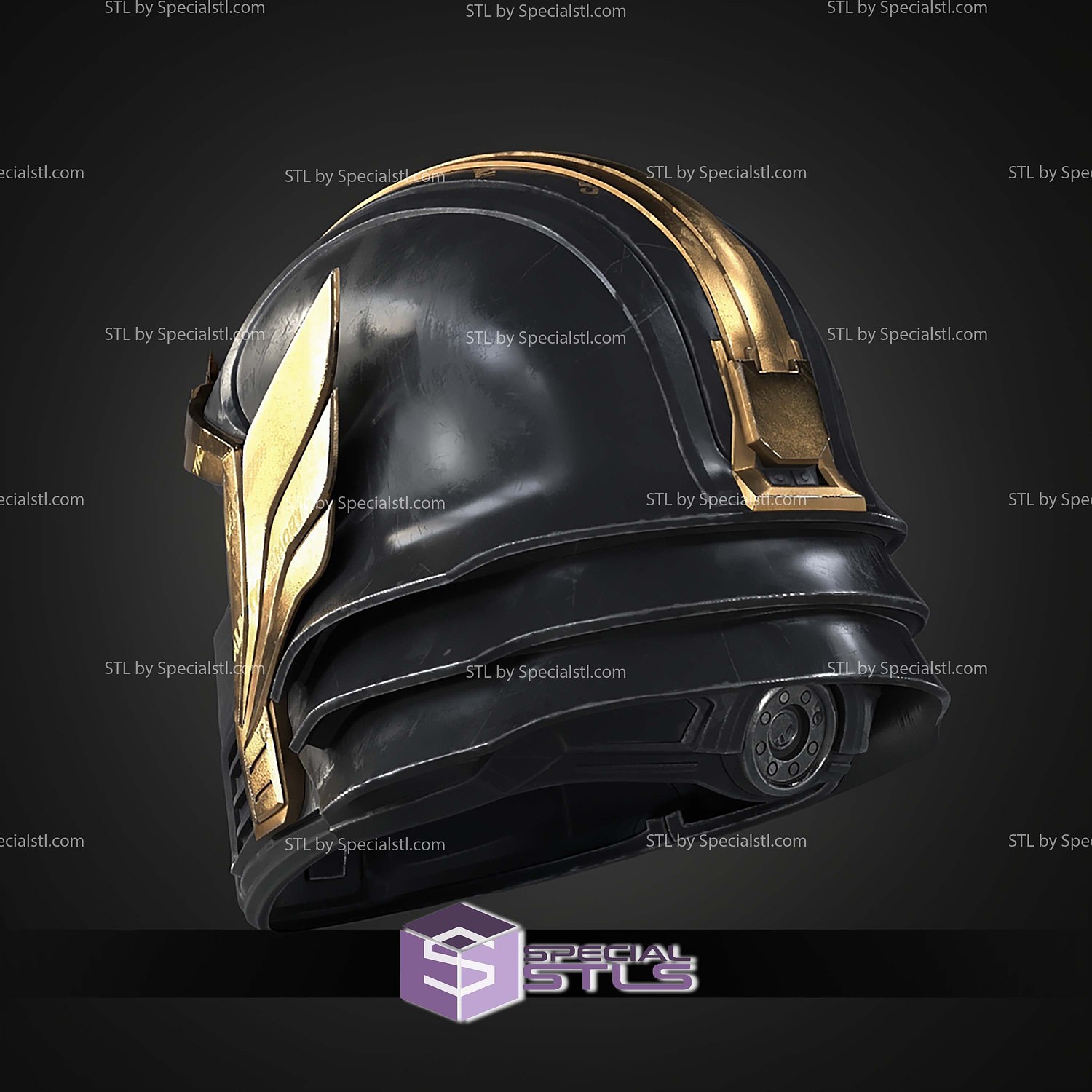 Cosplay STL Files Hell Divers 2 Mountain Scaled Helmet 3D Model — view 2