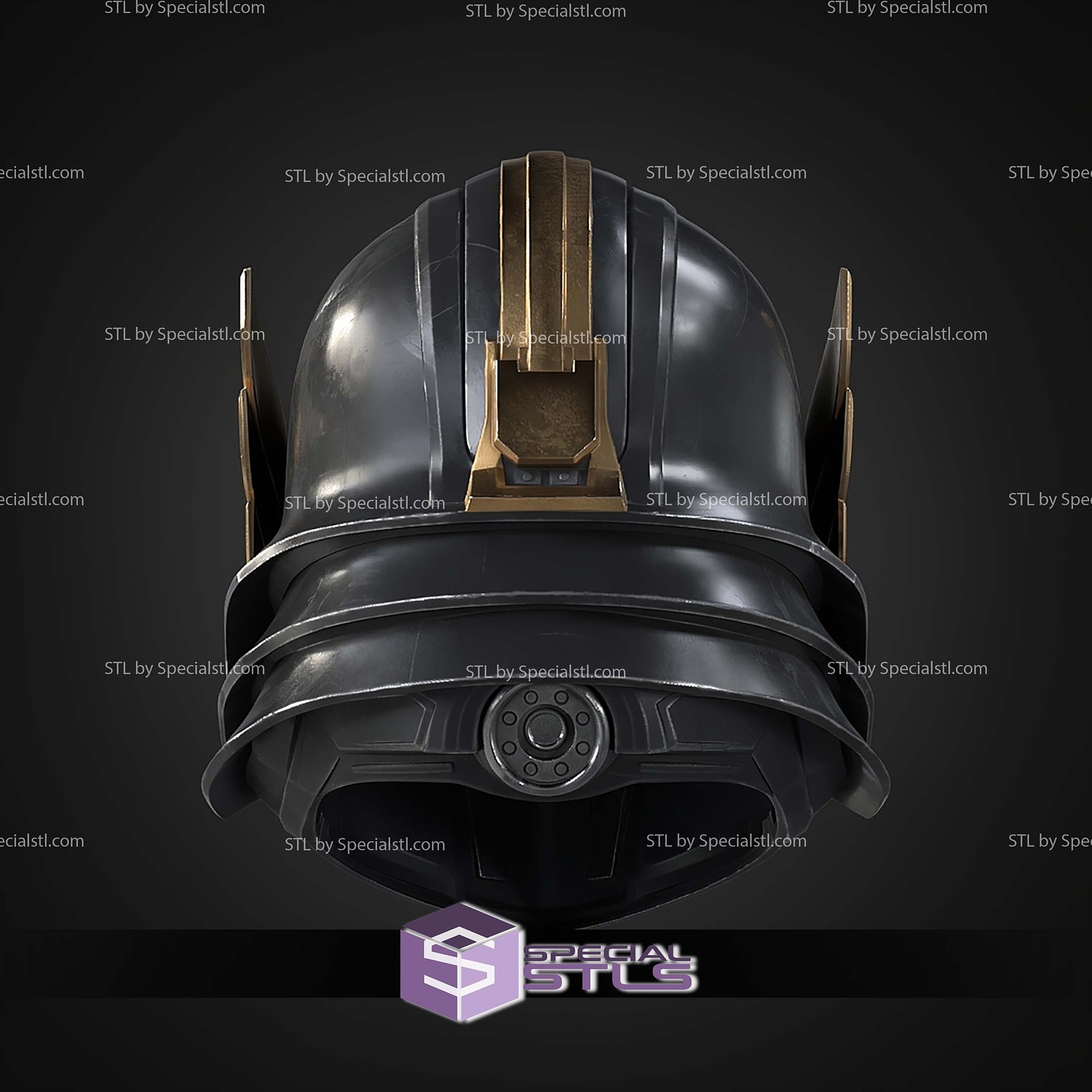 Cosplay STL Files Hell Divers 2 Mountain Scaled Helmet 3D Model — view 3