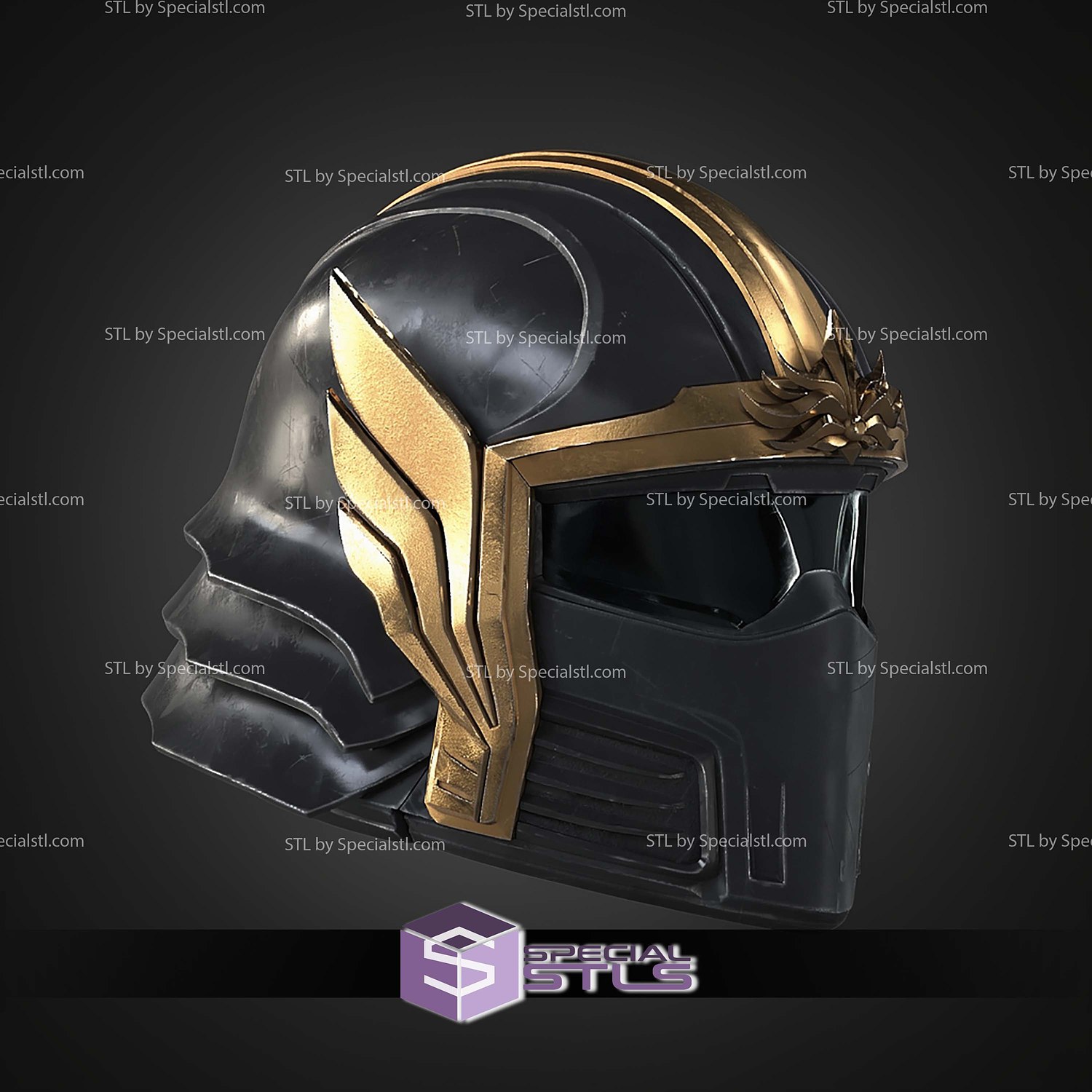 Cosplay STL Files Hell Divers 2 Mountain Scaled Helmet 3D Model — view 5