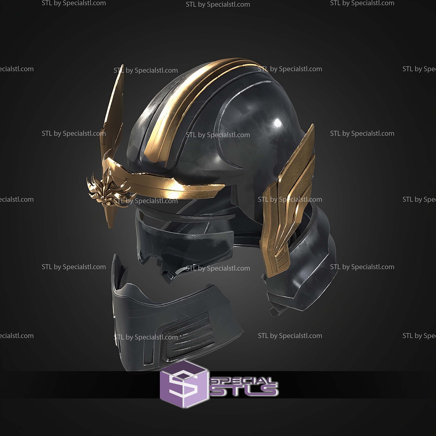 Cosplay STL Files Hell Divers 2 Mountain Scaled Helmet 3D Model — view 6