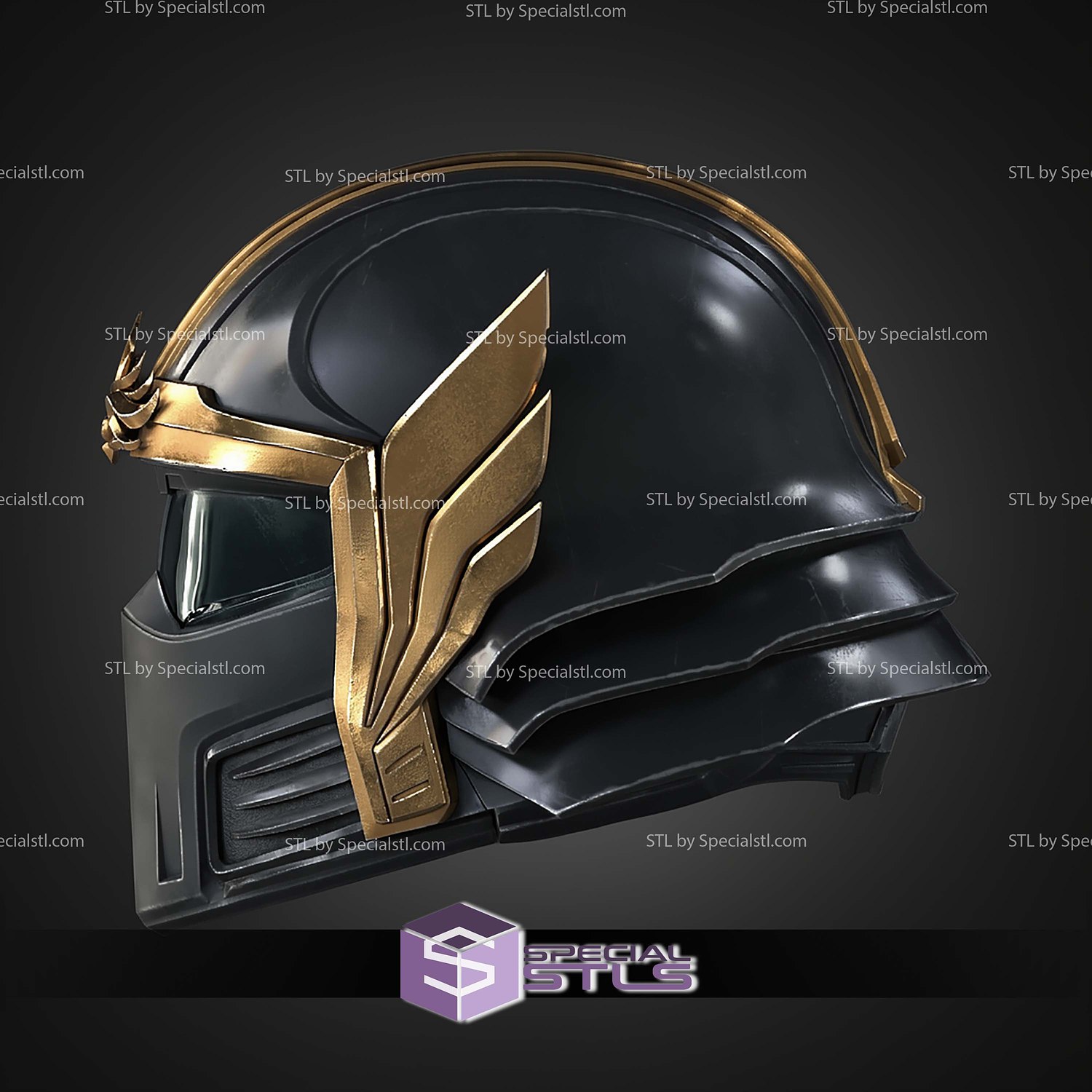 Cosplay STL Files Hell Divers 2 Mountain Scaled Helmet 3D Model — view 8