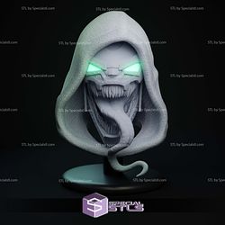 Custom Figure Head STL Collection - Venomized Dr Doom Hood 3D Model
