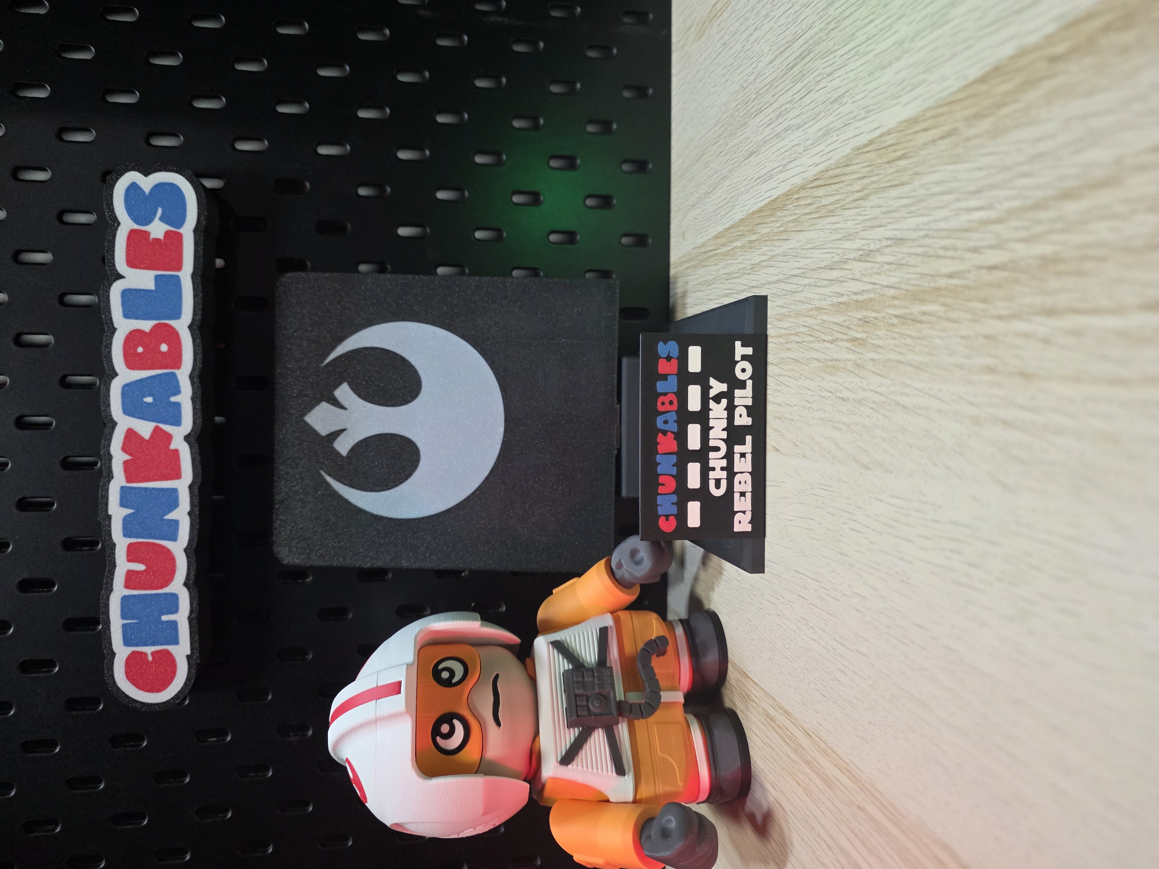 Chunky Rebel Pilot Multicolor Nameplates and Backer 3D 3MF Model