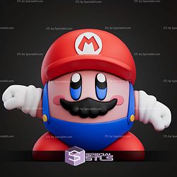 Kirby Mario Super Smash STL Files 3D Model