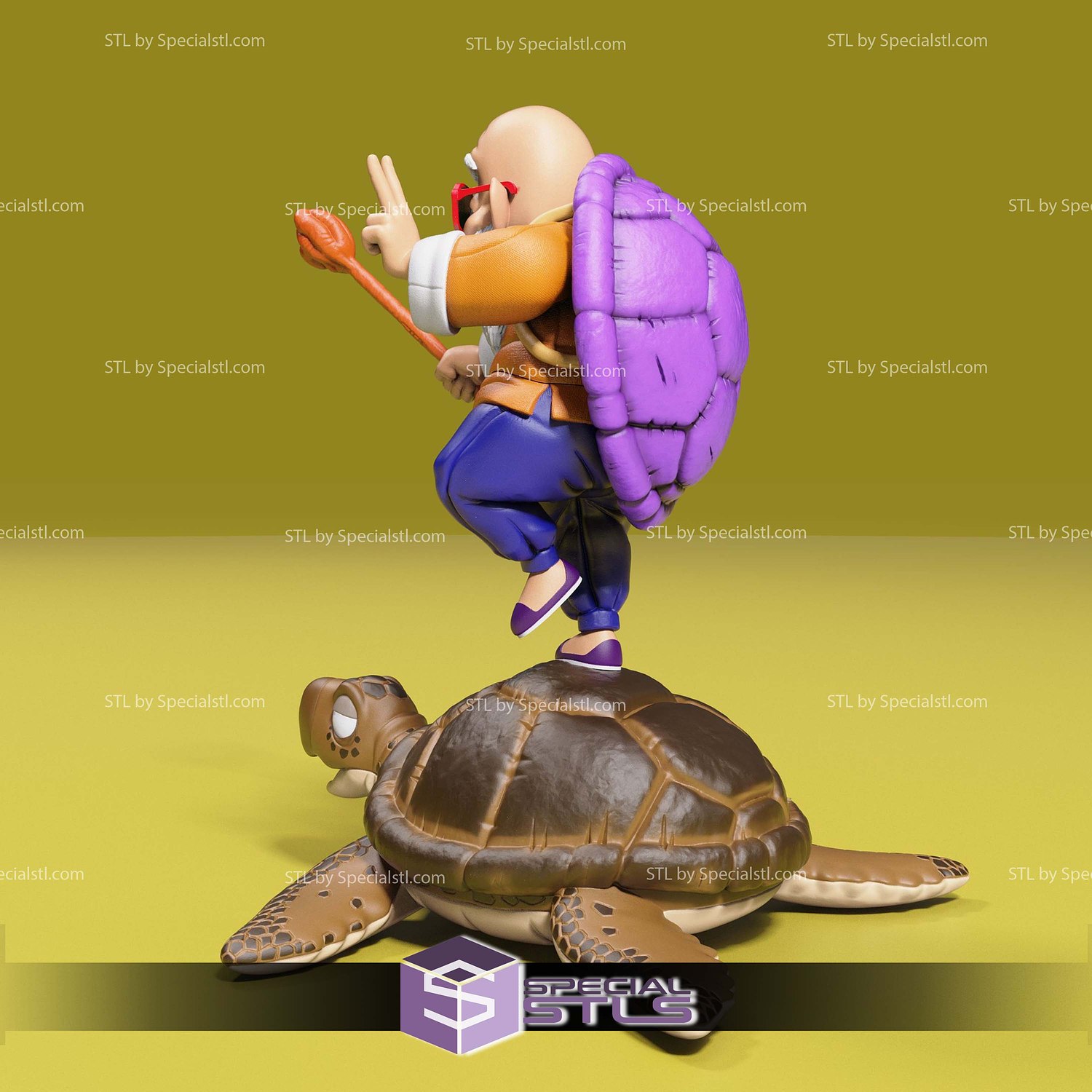 Master Roshi Hi on Turtle 3D Printer Files STL Model — view 3