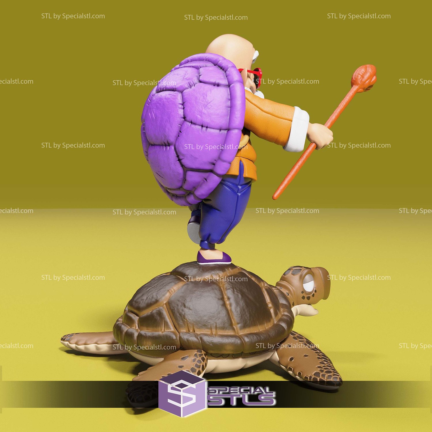 Master Roshi Hi on Turtle 3D Printer Files STL Model — view 4