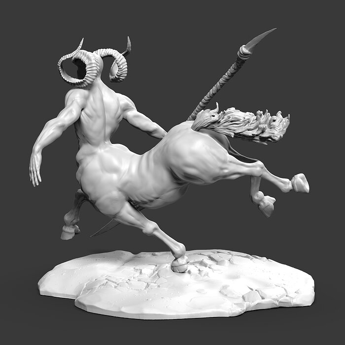 Centaur hight poly model 3d print FBX Model — view 3