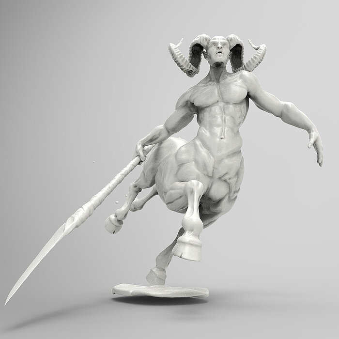 Centaur hight poly model 3d print FBX Model — view 4