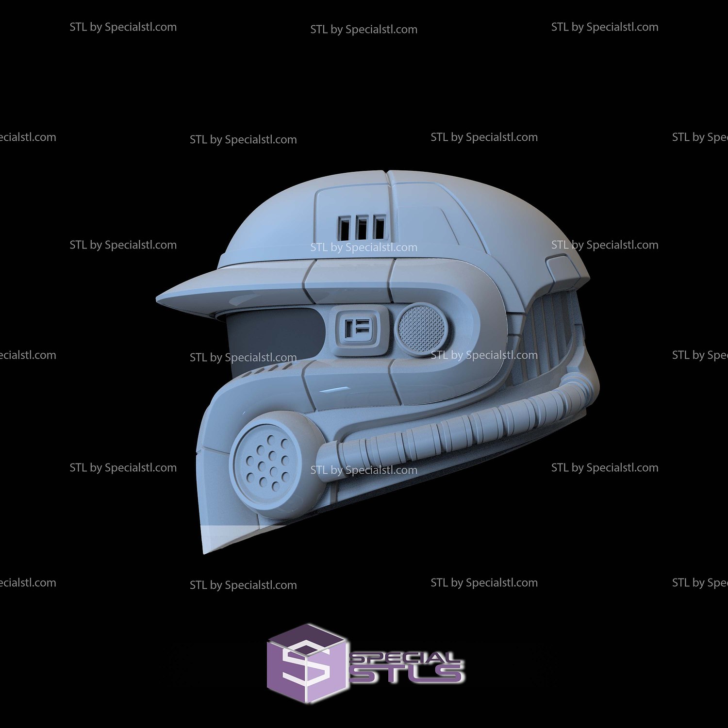 Cosplay STL Files Advanced Scout Helmet Old Republic 3D Model — view 2