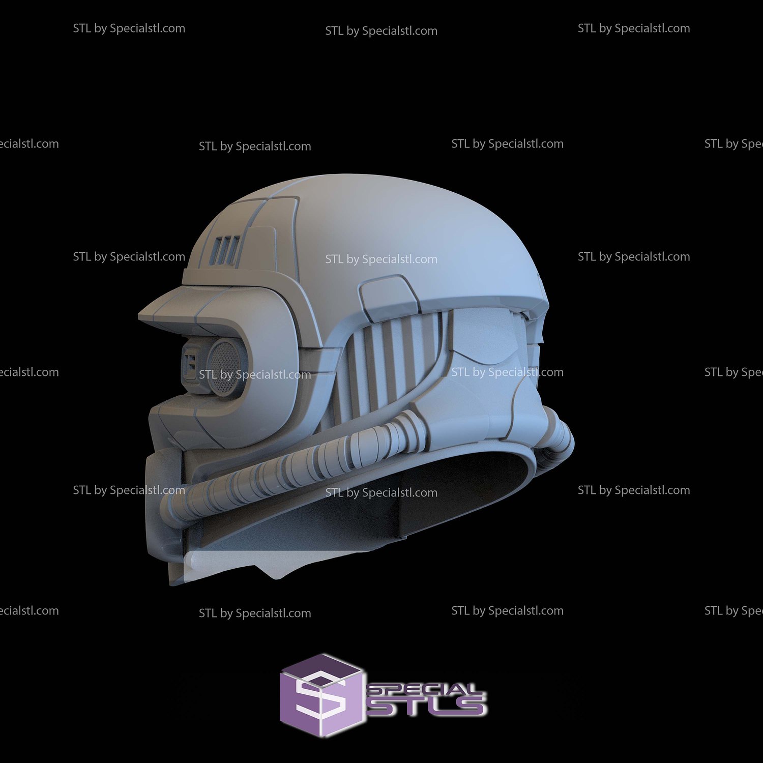 Cosplay STL Files Advanced Scout Helmet Old Republic 3D Model — view 3