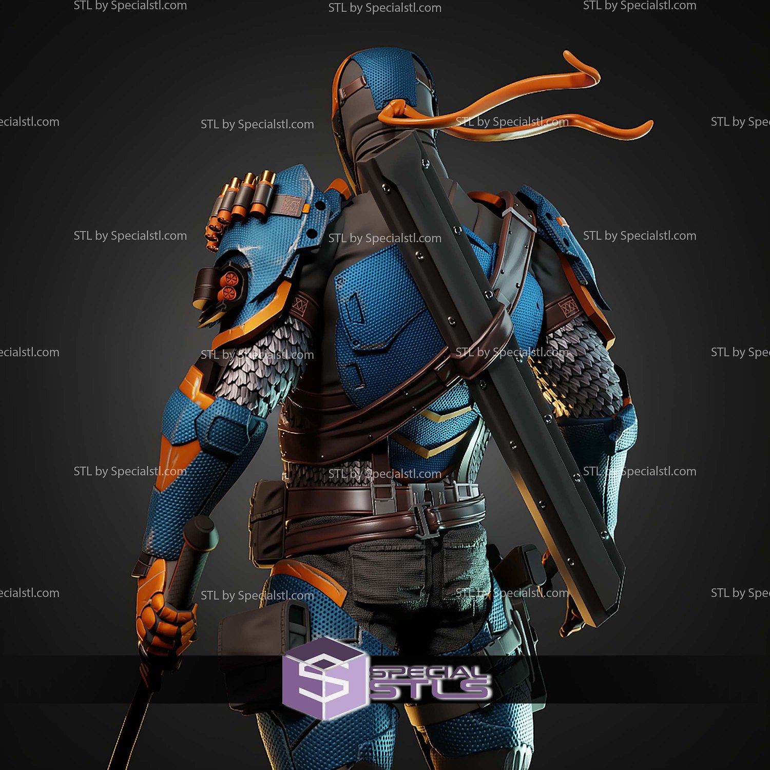 Deathstroke Arkham Origins STL Files 3D Model — view 2