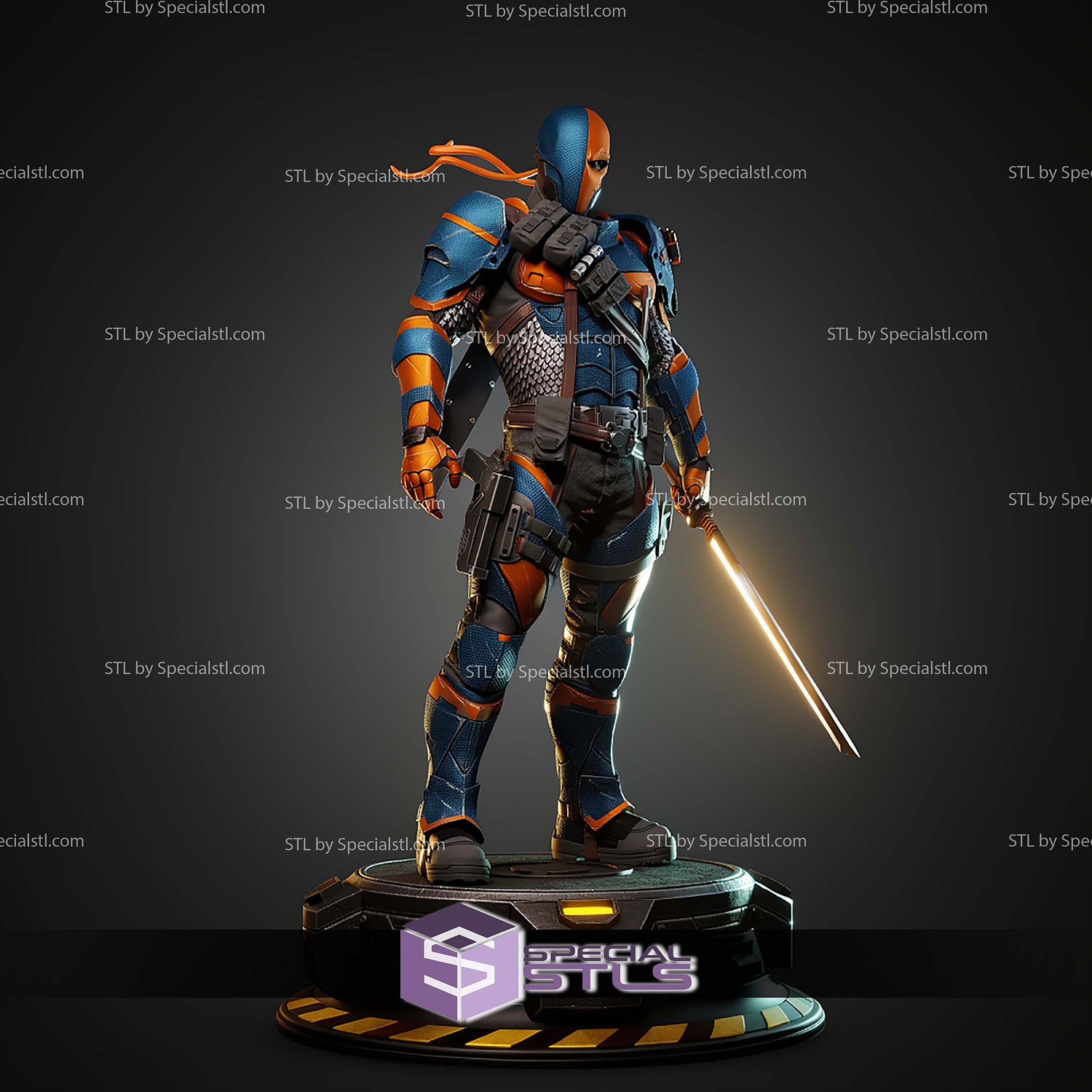 Deathstroke Arkham Origins STL Files 3D Model — view 3